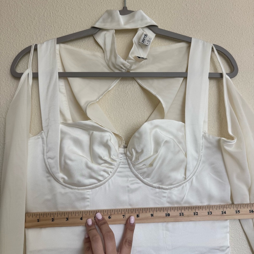 HOUSE OF CB 'Talika' Ivory Corset Midi Dress Size M - Picture 8 of 8
